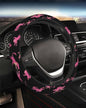 Steering Wheel Cover Accessories Neoprene Cover, Breathable Non-Slip Easy to Install Suitable for Women Men, 14.5-15.5 Inch for Car SUV Van Truck Universal - Pink Crocodile - color: Pink Crocodile