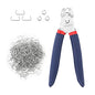WORKPRO Hog Ring Pliers with 500 Pcs 3/4" Hog Rings, Galvanized Steel Hog Rings Perfect for Furniture Upholstery, Auto Upholstery, Plastic Meat & Sausage Casings - style: Flat Hog Ring Pliers Set