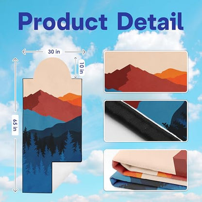 2 Pack Car Seat Towel Covers, Sweat Protector for Front Seats, Premium Thickened Microfiber with Sedona, Breathable & Quick Dry, Machine Washable Cover for Gym Running Beach Universal Fit Sunset - color: Sedona