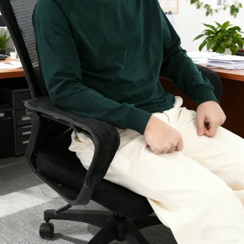 Garneck Chair Armrest Pad Office Gaming Chair Armrest Cushion Pillow Cover Support for Elbow Forearms - color: Black