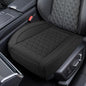 Luxury Faux Leather Car Seat Cover, Anti-Slip Waterproof Universal Front Bottom Seat Protector with Storage Pocket, Triangular Pattern Vehicle Seats Cushion for Sedans, SUVs, Trucks (Black) - color: Black