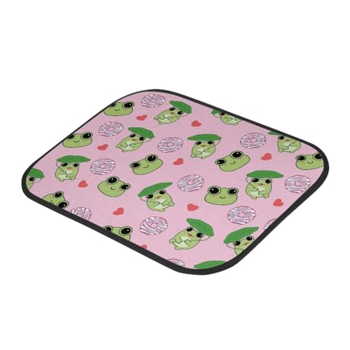 Frog Donut Pink Car Floor Mats Front & Rear Car Mats Universal Fit for SUV,Vans,sedans, Trucks,Set of 4pcs Car Carpet - color: Frog Donut Pink