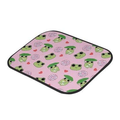 Frog Donut Pink Car Floor Mats Front & Rear Car Mats Universal Fit for SUV,Vans,sedans, Trucks,Set of 4pcs Car Carpet - color: Frog Donut Pink