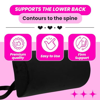 BBL Lumbar Support Pillow, Bolster Pillow for Legs Detachable Back Support for Office Chair Lower Back Support Pillows Lumbar Roll, Under Knee Pillows for Back Sleeping