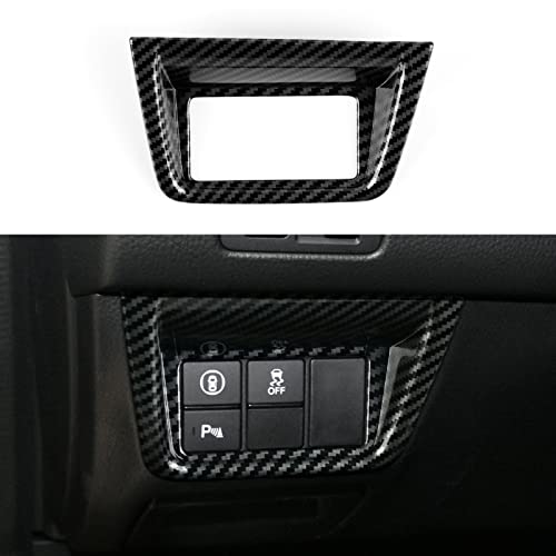 Car Console Control Function Button Cover Decals for Honda Accord 2018-2022 10th Gen Accessories ABS Carbon Fiber Interior Stickers - color: Control Function Button