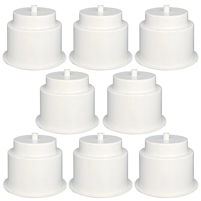Yuanhe White Plastic Cup Drink Holder Insert with Drain for Boat Car Marine Rv, 8PCS - size: 8PCS