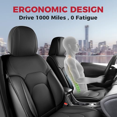 FREESOO Car Seat Covers Front Seats 2PCs,Waterproof Automotive Seat Covers, Leather Cars Interior Covers, Seats Protection Universal fit Babies & Adult (Black) - color: Black, size: 2 Pcs Front Seat