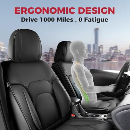 FREESOO Car Seat Covers Front Seats 2PCs,Waterproof Automotive Seat Covers, Leather Cars Interior Covers, Seats Protection Universal fit Babies & Adult (Black) - color: Black, size: 2 Pcs Front Seat