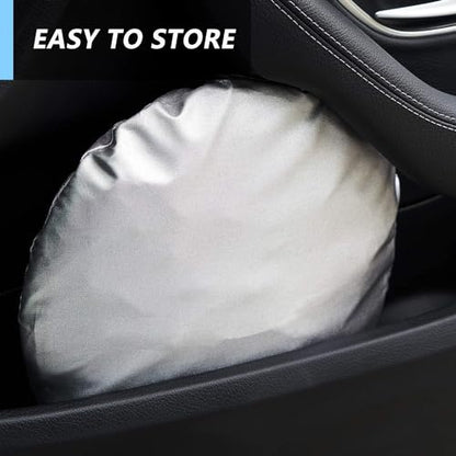 Windshield Sun Shade for Cadillac SRX 2010-2025 & Lincoln MKC 2015-2019 / MKX 2007-2018, Front Windshield Sunshade with Full Coverage Reflective Polyester Material Blocks Heat & Sunlight - size: for Lincoln MKC 2015 - 2019, MKX 2007-2018