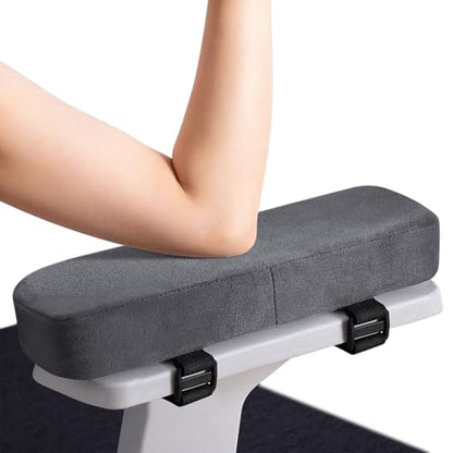 Smiry Ergonomic Office Chair Armrest Pads, Memory Foam Arm Rest Covers, Non-Slip Armrest Cushion with Adjustable Buckles and Straps, Elbow Relief for Desk, Gaming & Wheelchair (Dark Grey, Set of 2) - color: Dark Grey