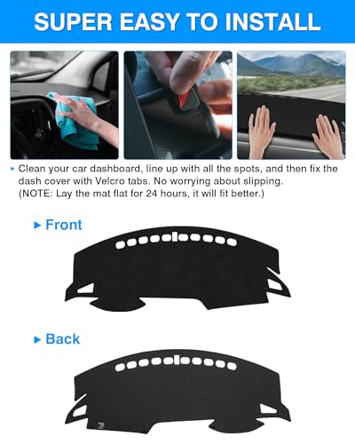 Autorder Dashboard Cover Mat for 2016-2021 Honda Civic Coupe Sedan/Hatchback Accessories Dash Cover Suede Dash Mat Sunshade Glare UV Rays Protector (Not Fit 2022 Civic) - size: dash mat for Honda Civic 2016-2020