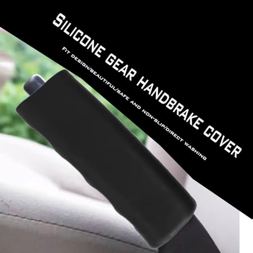 1 Pcs Car Handbrake Cover, Car Silicone Handle Sleeve, Brake Grip Sleeve Protector, Car Handbrake Protector, Suitable For Most Vehicle - color: Black