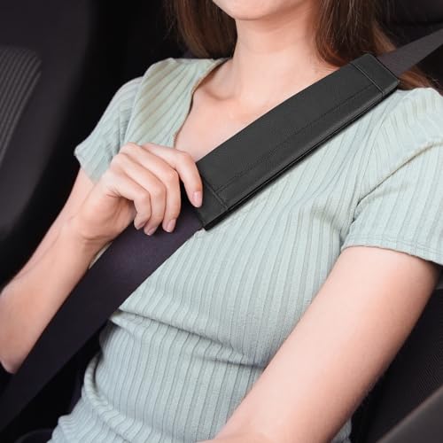 SEG Direct Black Seat Belt Pads Pack of 2 - color: Black