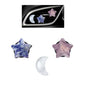 ORIESSE Moon Stars Car Decor,Boho Air Vent Clips,Refillable Car Fresheners,3pcs Natural Crystal Stone Hippie Dashboard Decorations Accessories,Best Wishes for Lover and Friend (Blue & Purple)