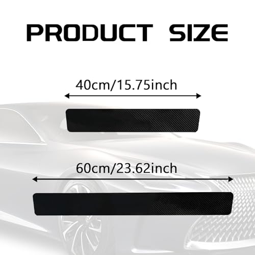 4PCS Car Door Sill Protector, Carbon Fiber Anti-Scratch Car Door Edge Guards Side Doors Threshold Anti Tread Decor Stickers for Bumpers Trunks Doors Entry,Universal Vehicle Interior Accessories