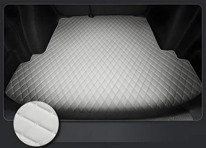 Custom Making Trunk Mats Cargo Mats Fit for 99.9% Sedan SUV All Weather Protection Leather Liners Trunk Mat Cargo Liners (Gray) - color: Gray
