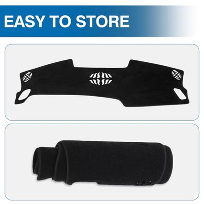 KUST Black Dash Cover for Hyundai Sonata 2024 2025 2026 (Only fits for 12.3-inch Touchscreen) Polyester Dashboard Cover Non-Slip Interior Accessories for Sonata Custom Fit Dash Mat No Glare - size: Sonata 24-26(Black)