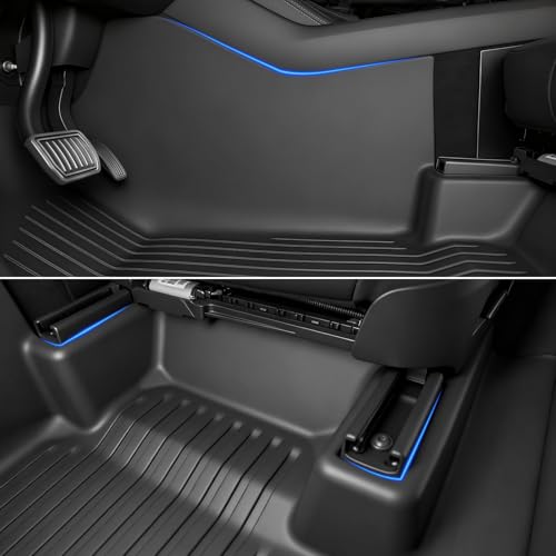 SUPER LINER 2025 2026 Tesla Model Y Juniper Floor Mats & Accessories & Extra-Thick TPE Cargo Liners CabinProtect™ for 5-Seater | All-Weather Pet & Child-Friendly System(Only fit Premium&Performance) - size: 9-Piece Set | Large