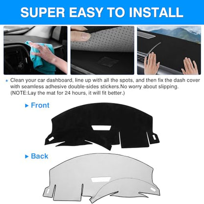 Autorder Dashboard Cover Mat for 1993 1994 1995 1996 Chevrolet Camaro Accessories Dash Cover Upgrade Velvet Dash Mat Sunshade Glare UV Rays Protector - size: 1993-1996 Camaro