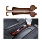 2PCS Car Seat Gap Filler, Soft Carbon Fiber Vehicle Between Seat and Console Organizer with Cup Holder, Prevent Falling Automotive Interior Chair Gap Plug, Universal Fit (Brown) - color: Brown