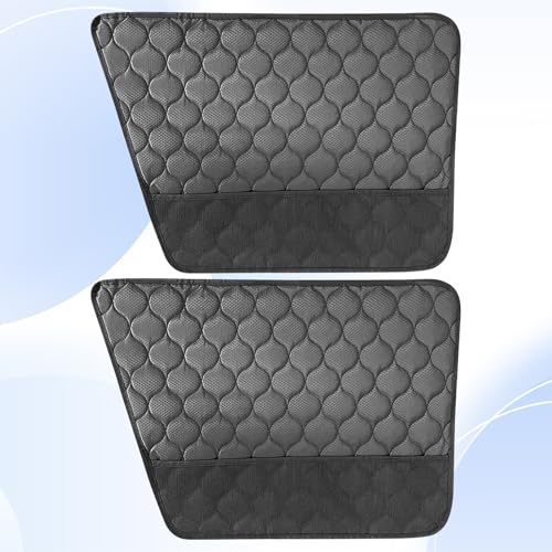 Dog Car Door Protector Universal Extra Thick & Big Pet Vehicle Door Guard Cover with Storage Pockets for Sedans, Trucks, SUVs, Anti-Scratch Nonslip Machine Washable Black (2 Pack)