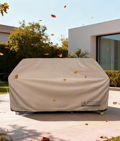 ULTCOVER Waterproof Outdoor Deep Seat Sofa Bench Cover 76W x 40D x 35H inch Patio Furniture Couch Cover