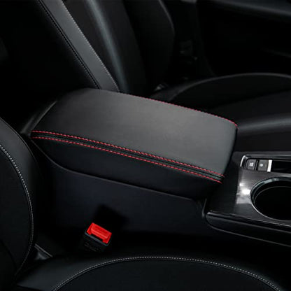 CKE Compatible with Honda Civic 2026 2025 2024 2023 2022 with CVT Car Center Console Armrest Cover Armrest Storage Box Lids Seat Cover Protector -Black (Red line) - color: Black (Red Line)
