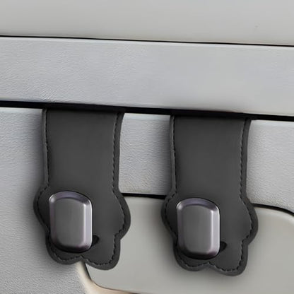 2PCS Car Co-Pilot Glovebox Hook, Multifunctional Flower Passenger Seat Hanger Organizer for Purse Handbag Umbrella, Auto Glove Box Hanging Storage Hook Holder, Universal Fit (Black) - color: Black