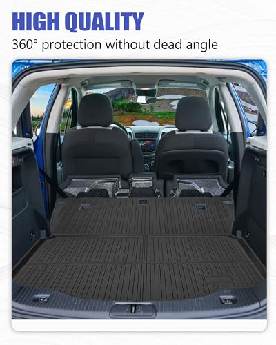 Cargo Liners Backrest Mat for Chevrolet Chevy Trax 2014-2023 & Buick Encore 2013-2023 Accessories with Hook&Loop Rear Trunk Mat Rear Seat Back Cover Protector All Weather Anti-Slip - size: Backrest Mat + Trunk Mat