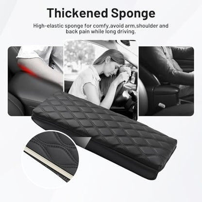 Autorder Center Console Cover for 2025-2026 Toyota Camry Accessories Armrest Cushion Cover Nappa Leather Middle Console Covers Camry Console Cushion Pad Anti-Scratch - size: 25+ Camry Armrest Cushion