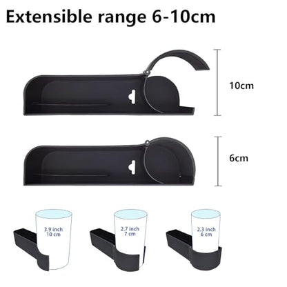 Car seat gap filler organizer,multifunctional car seat organizer,Adjustable Cup Holder car console side storage box Holders phone, sunglasses,car accessories(Black)