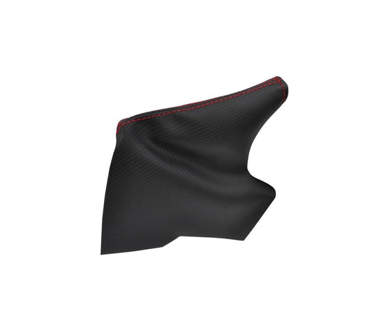 Carbon Fiber Synthetic Leather Parking Brake & Shift Boot Cover Compatible with Subaru BRZ Scion FR-S Toyota GT 86 2012 2013 2014 2015 2016 2017 (Made in USA) (Handbrake Boot Cover-Red Stitch)
