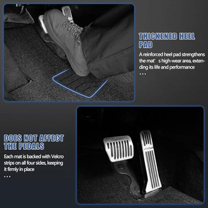 Carpet Floor Mats Fit for VW Tiguan 2018-2024, Custom Fit All Weather Anti-Slip Waterproof Floor Liners - 3pc