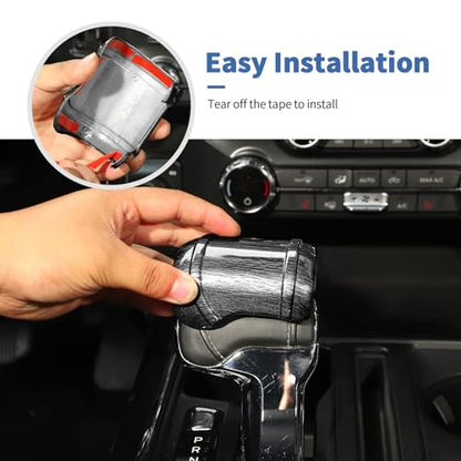 Gear Shift Knob Cover Stick Shifter Cap Cover Compatible with Ford F150 2021-2025+(Bronze) - color: Bronze