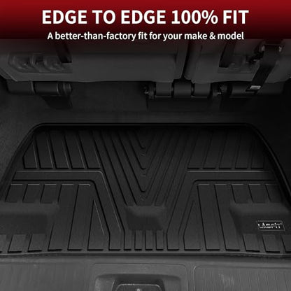 LASFIT Floor Mats & Trunk Mat for Honda Odyssey 2026 2025 2024 2023 2022 2021 2020 2019 2018 Mini Passenger Van, All Weather TPE Car Floor Liners-1st & 2nd & 3rd Row & Cargo Mat Full Set - style: 4）For Honda Odyssey | 2018-2026 | Combo Set
