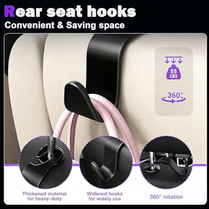 6Pcs for Honda Pilot 2023-2026, Ridgeline & Passport 2024-2026, Center Console Organizer Tray Cup Holder Pads Car Seat Headrest Hooks Glove Box Hook Interior Accessories
