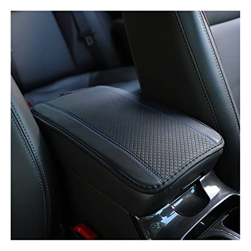 Ziciner Car Center Console Armrest Pad, PU Leather Waterproof Auto Armrest Seat Box Cover Protector, Universal 12.59x 7.24 Inch Vehicles Interior Accessories for Most Car SUV (Black & Blue) - color: Black & Blue