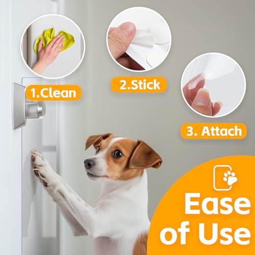 Dog Door Scratch Protector 2-Pack 24x12 — 1/8" Thick Clear PVC Guard for Large Dogs, Paint-Safe 3M Adhesive, Noise-Reducing Heavy Duty Shield for Sliding Glass French Doors Walls & Furniture