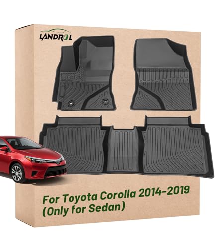Car Floor Mats Replacement for Toyota Corolla 2014-2019 (Only Sedan Model) Heavy Duty Liner Custom Fit All Weather Protection Carpets Coverage WaterproofAccessories for Dad - size: Floor Mats for Corolla 2014-2019