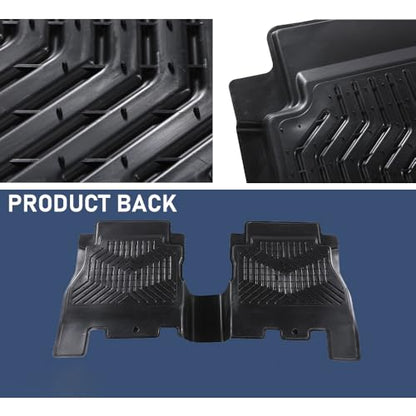 PIT66 Floor Mats Cargo Liners Compatible with 2018-2024 2025 Jeep Wrangler JL Unlimited 4 Door Only (Not Fit for JK/4XE) Heavy Duty TPE 1st and 2nd Row Car Mats alfombras para carro - size: Fit Jeep Wrangler JL 2018-2025 | 3PCS