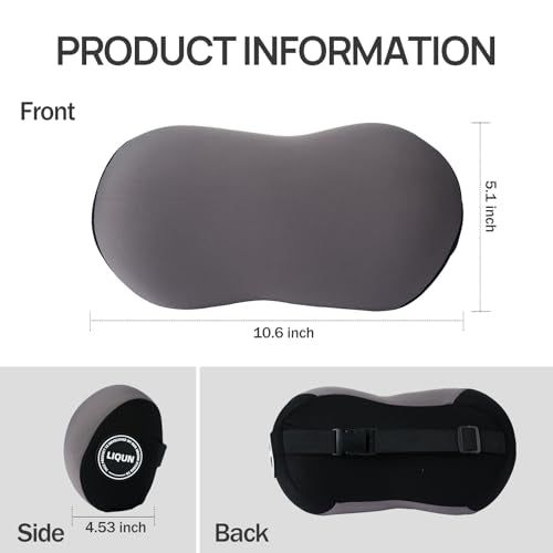 LIQUN Car Seat Neck Pillow, Skin Friendly Car Head Pillow, Memory Foam Neck Support, Driving to Relieve Neck Pain and Shoulder Pressure, (Grey) - color: Grey