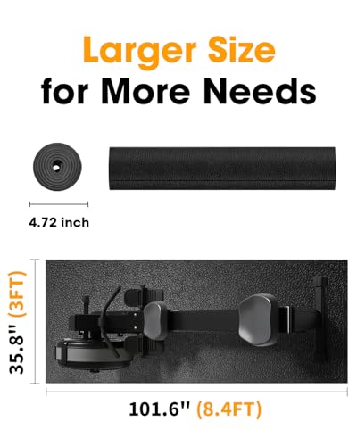 Stepwaver Walking Pad Mat for Carpet Floor, 102"x36", Treamill Mat for Hardwood Floors, High Density, 1/3 Thickness, Folable, Floor Protection for Bike, Elliptical, Treadmill - size: 102"L x 36"W x 0.2"Th