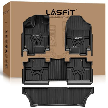 LASFIT Floor Mats for Honda Odyssey 2026 2025 2024 2023 2022 2021 2020 2019 2018 Mini Passenger Van, All Weather TPE Car Liners,1st & 2nd & 3rd Row (EX-L/Elite/Touring/Sport-L/Sport/EX/LX) - style: 7）For Honda Odyssey | 2018-2026 | 1st & 2nd & 3rd Row