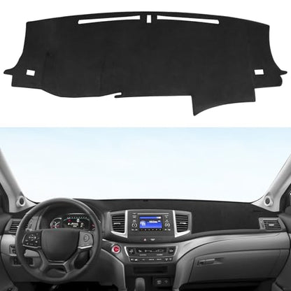 Dash Cover for Honda Pilot 2016-2022 & Ridgeline 2017-2025 & Passport 2019-2025 Accessories Flannel Dashboard Cover Dash Mat Center Console Cover Sunshield Protector Pad - size: for Honda 2016-2022 Pilot