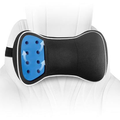 Sealy Memory Foam Neck Pillow for Car or Office Chair – Cervical Neck Pillow, Cooling Car Headrest Pillow or Office Chair Cushion for Neck