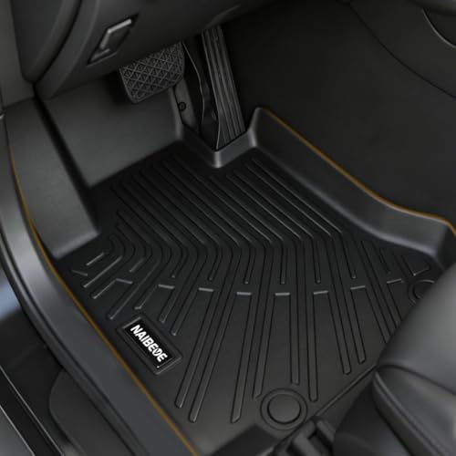 Naibeve Floor Mats for 2013-2020 Toyota Sienna 7 Seats (2nd Row Bucket Seats)(Fit Movable/Sliding Center Console Version) - All Weather Floor Mat & Cargo Liner & Backrest Mats Accessories - size: 8)Sienna 7 Seats|2013-2020
