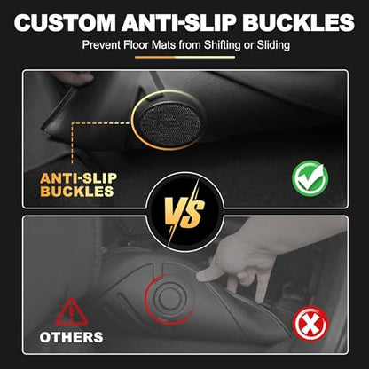 AOMSAZTO Floor Mats & Seatback Mats & Cargo Mat Fit for Nissan Kicks 2025-2026 (Not Fit AWD & 2025 Kicks Play) All Weather 3D Protection Heavy Duty | 6-pc, Black - style: 8)2025 Kicks Floor Mats & Cargo Mats & Backrest Mat