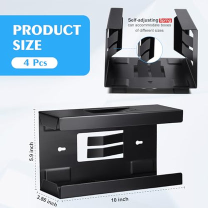 4 Pcs Magnetic Glove Box Holder Dispenser Wall Mounted Towels Wipes Paper Tissue Glove Box Holder for Hospital Home Office Organizing Accessories (4)