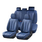 Coverado Car Seat Cover Full Set, Blue Seat Covers Front Seats Back Seat Covers, Nappa Leather Waterproof, Car Seat Cushion, Car Seat Protector Universal Fit Most Cars - color: Z-Blue, size: FullSet
