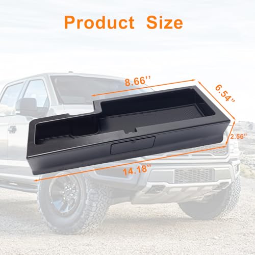 Glove Box Organizer Compatible with 2015-2020 Ford F150 Accessories Interior Hidden Glove Storage Compartment Organizer Tray ABS Materials - size: 15-20 F150